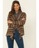 Cripple Creek Women's Navajo Open Front Cardigan , Tan, hi-res
