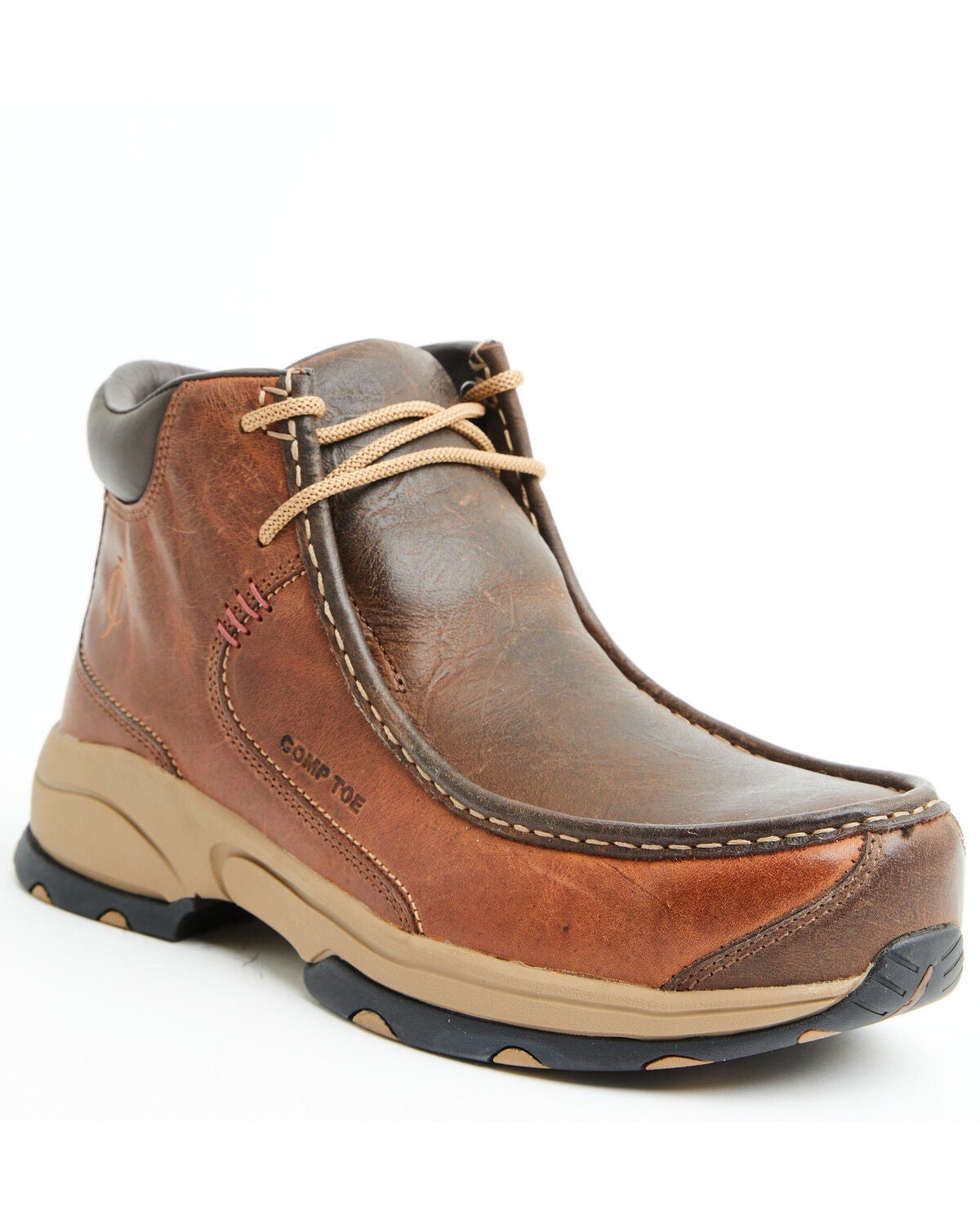 Cody James Men's Driver Moc Shoes - Composite Toe, Pecan, hi-res