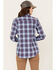 Image #4 - Ariat Women's FR Plaid Print Long Sleeve Button-Down Work Shirt, Blue, hi-res
