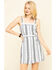 Image #1 - Others Follow Women's Stripe Button Front Clark Dress, Blue, hi-res