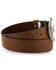 Cody James Men's Bronc Buckle Tooled Leather Belt, Tan, hi-res