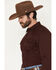 Image #2 - Blue Ranchwear Men's Ranch Life Solid Long Sleeve Snap Stretch Western Shirt, Burgundy, hi-res