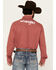Image #4 - Wrangler Men's Logo Checkered Print Long Sleeve Snap Western Shirt - Tall, Red, hi-res