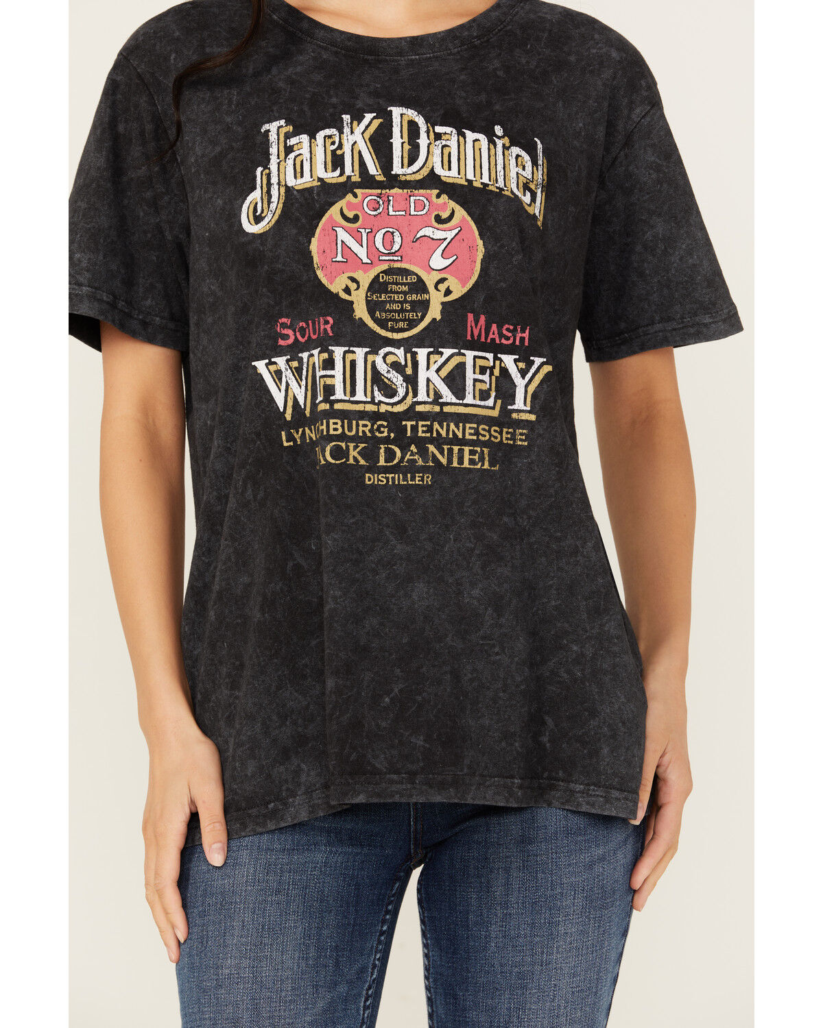 Image #3 - Jack Daniels Women's Sour Mash Short Sleeve Graphic Tee, Black, hi-res
