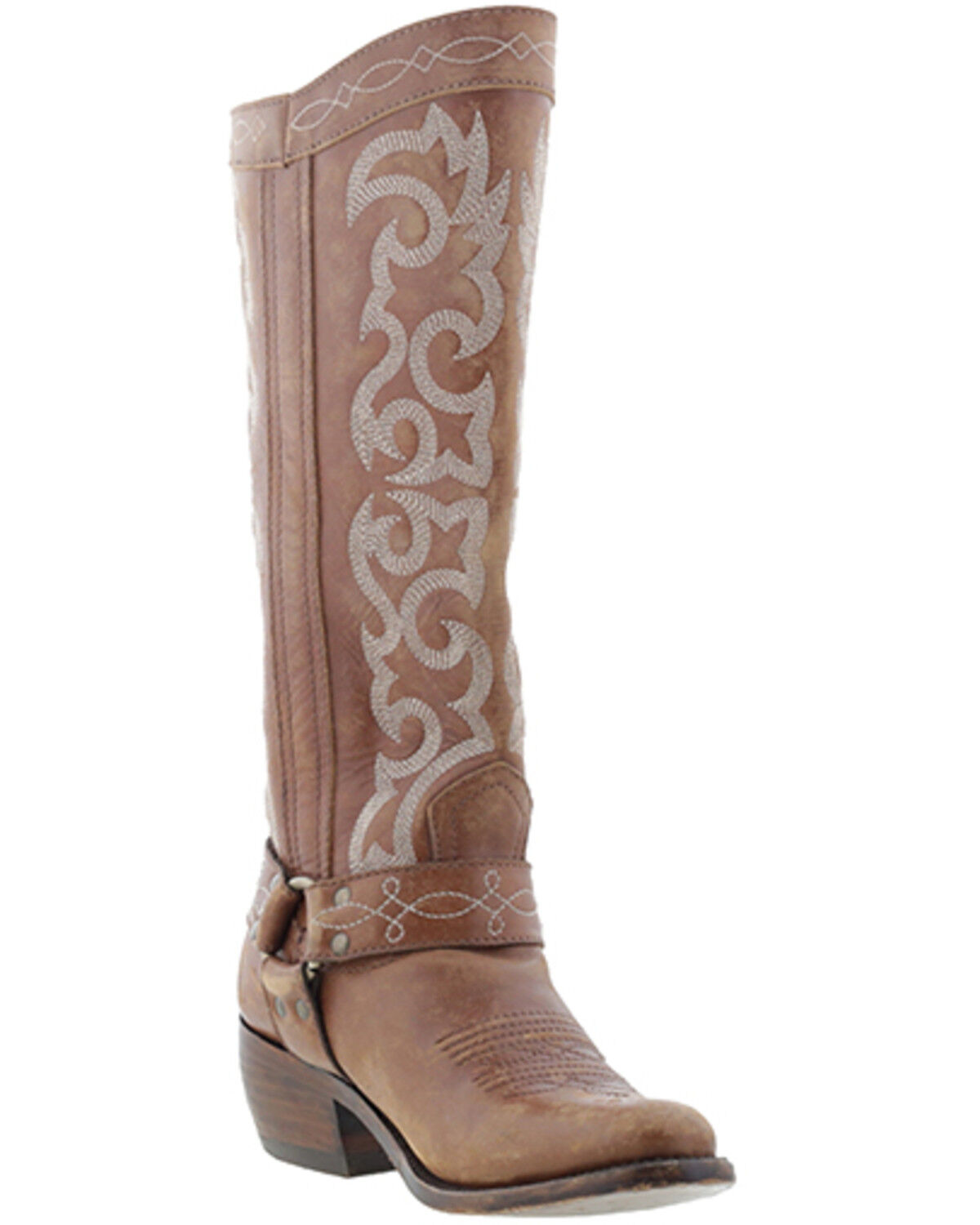 Image #1 - Liberty Black Women's Taylor Greta Harness Boots - Round Toe, Tan, hi-res