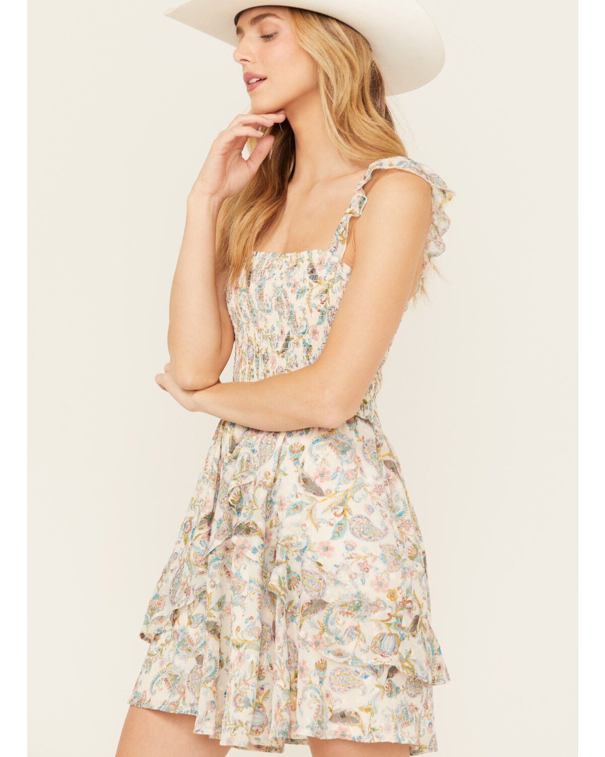 Image #2 - Ash & Violet Women's Floral Print Sleeveless Mini Dress, Multi, hi-res