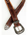 Image #2 - Cody James Men's Basketweave Billet With Southwestern Strap 3 Piece Buckle Belt, Brown, hi-res