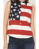 Image #3 - Shyanne Women's Americana Print Bubba Sleeveless Snap Western Shirt, Red, hi-res