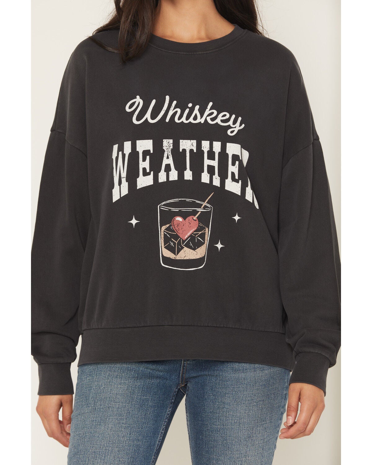 Image #3 - White Crow Women's Whiskey Weather Graphic Crewneck, Black, hi-res