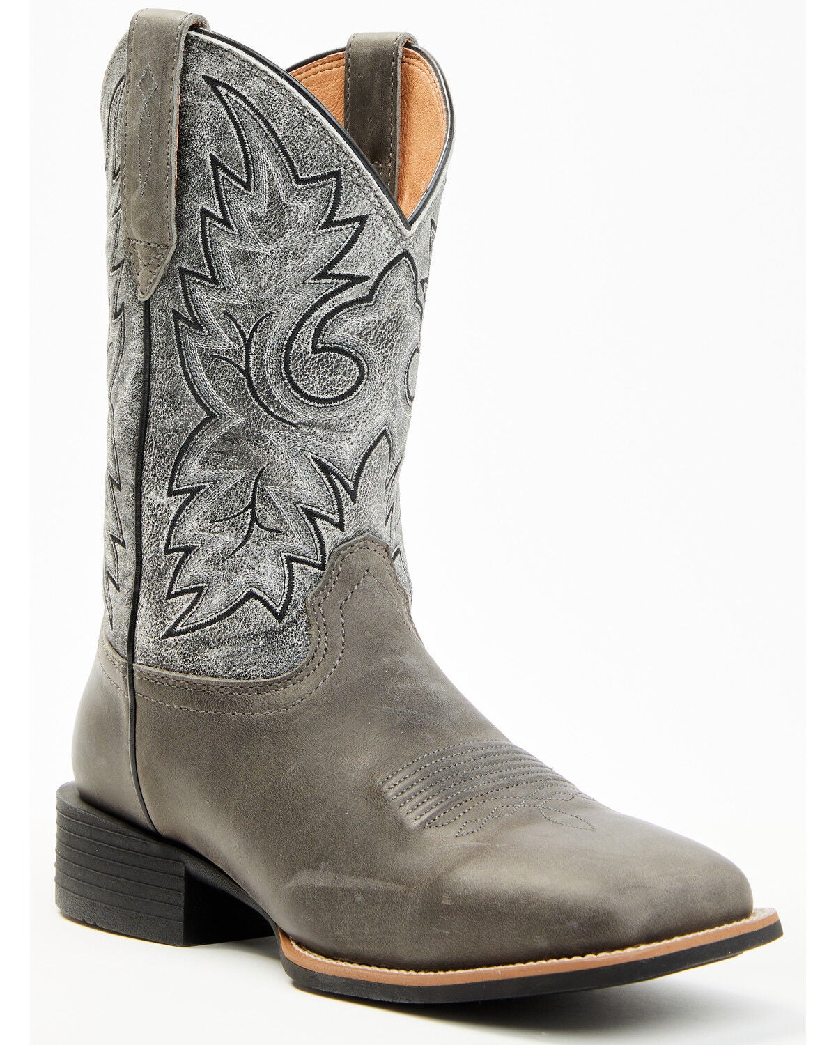 Cody James Men's Badge Xero Gravity&trade; Western Boots - Broad Square Toe, Grey, hi-res