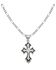 Image #1 - Montana Silversmiths Women's Silver & Black Filigree Cross Necklace, Silver, hi-res