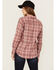 Image #4 - Ariat Women's FR Plaid Print Long Sleeve Snap Work Shirt, Pink, hi-res