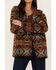 Image #3 - Cotton & Rye Women's Southwestern Print Sherpa Blazer , Rust Copper, hi-res