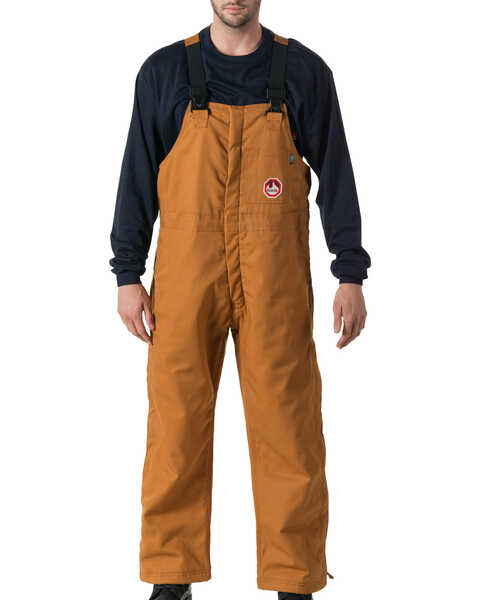 Walls Flame Resistant Insulated Bib Overalls - Big and Tall, Brown, hi-res