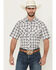 Image #1 - Wrangler Retro Men's Plaid Print Short Sleeve Snap Western Shirt, White, hi-res