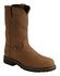 Justin Men's Drywall Waterproof Pull On Work Boots - Steel Toe, Brown, hi-res