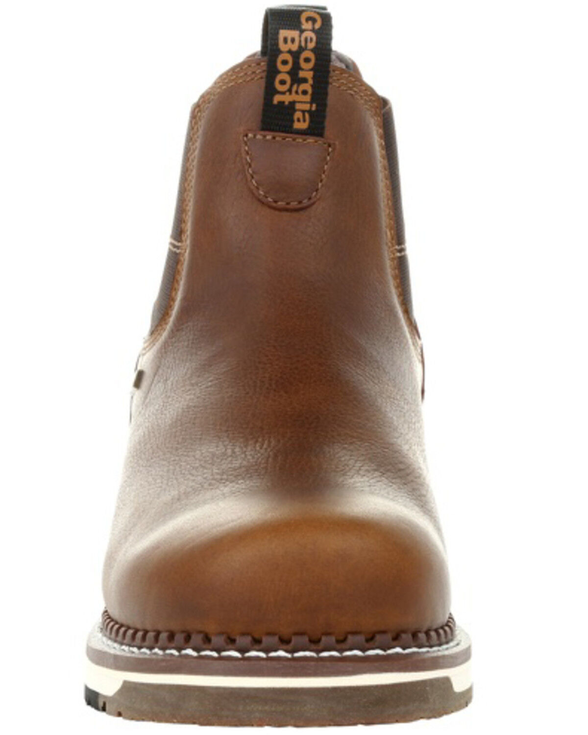 Image #5 - Georgia Boot Men's Waterproof Chelsea Work Boots - Steel Toe, Brown, hi-res