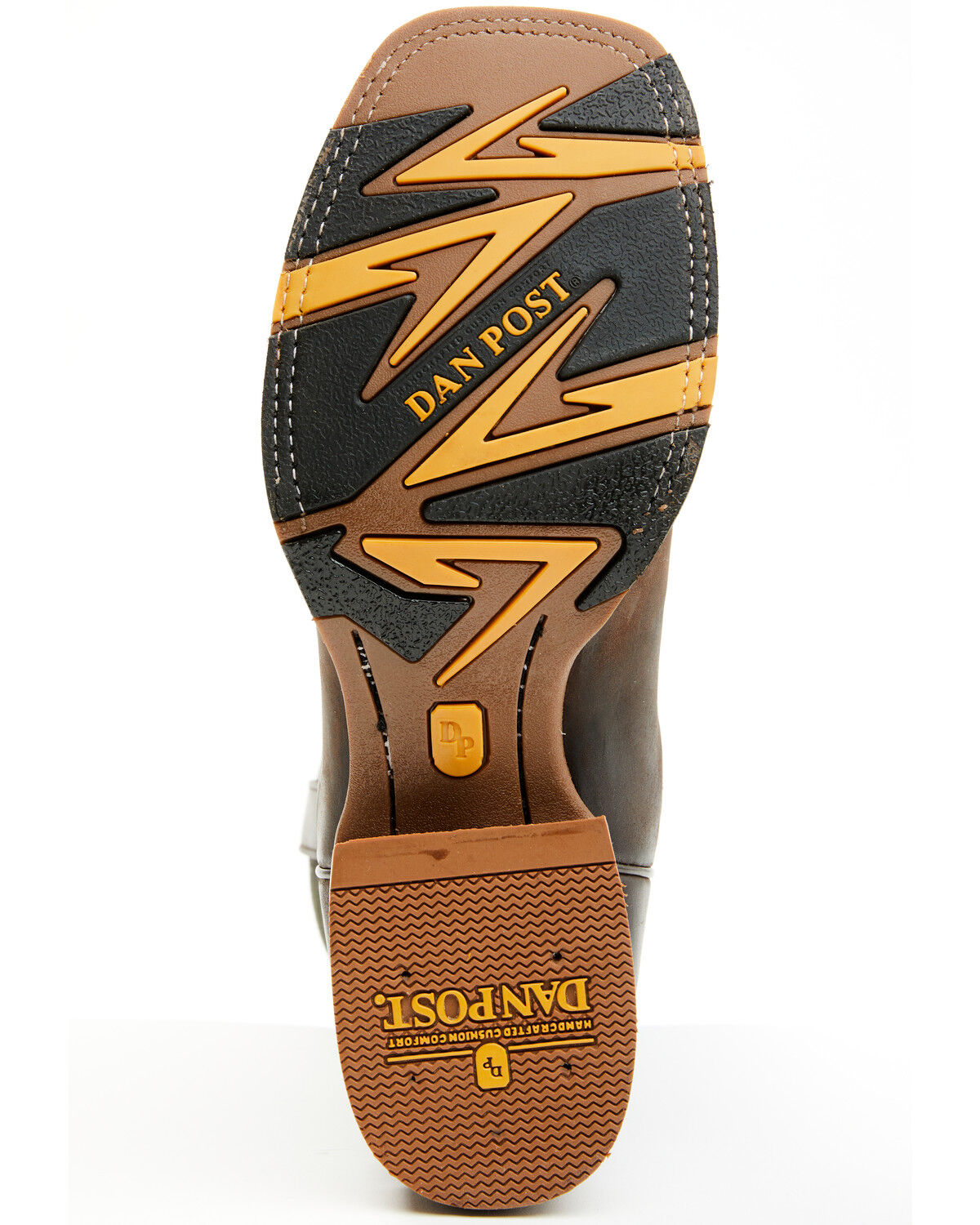 Image #7 - Dan Post Men's Jenks Performance Western Boots - Broad Square Toe, Brown, hi-res