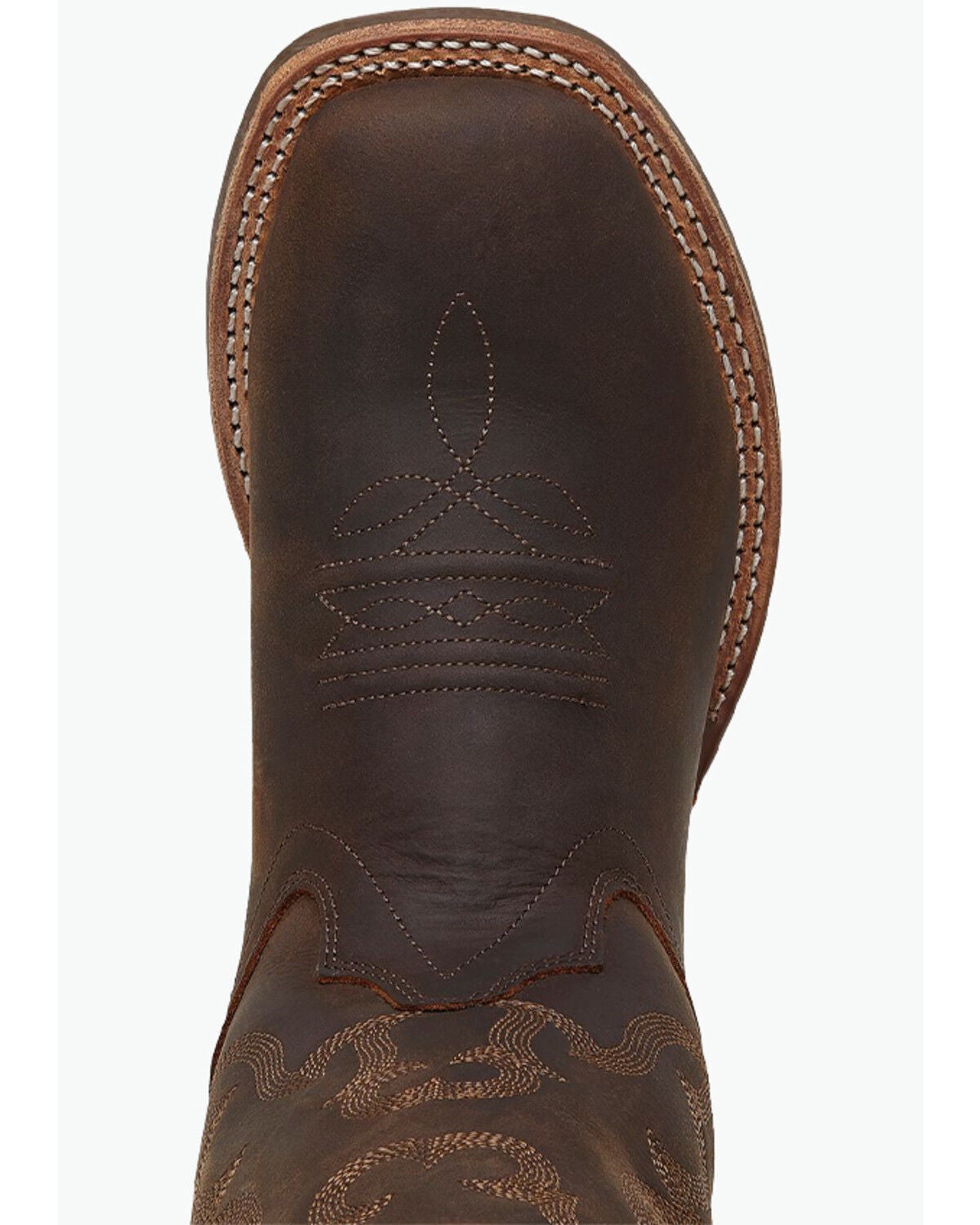 Image #6 - Old West Little Boys' Western Boots - Broad Square toe, Brown, hi-res