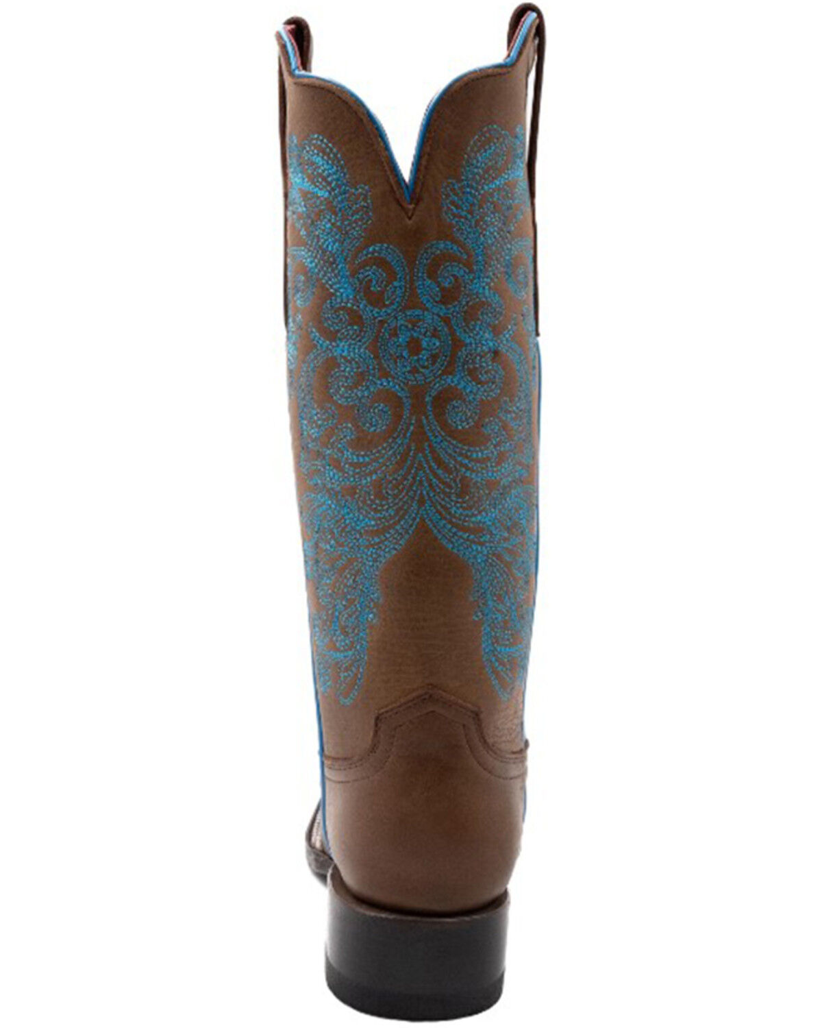 Image #5 - Ferrini Women's Ella Cross Western Boots - Broad Square Toe, Brown, hi-res