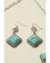 Shyanne Women's Bella Grace Turquoise Stone Jewelry Set, Silver, hi-res