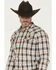 Image #2 - Cody James The American Cowboy Southwestern Plaid Print Long Sleeve Snap Western Shirt, Brown, hi-res