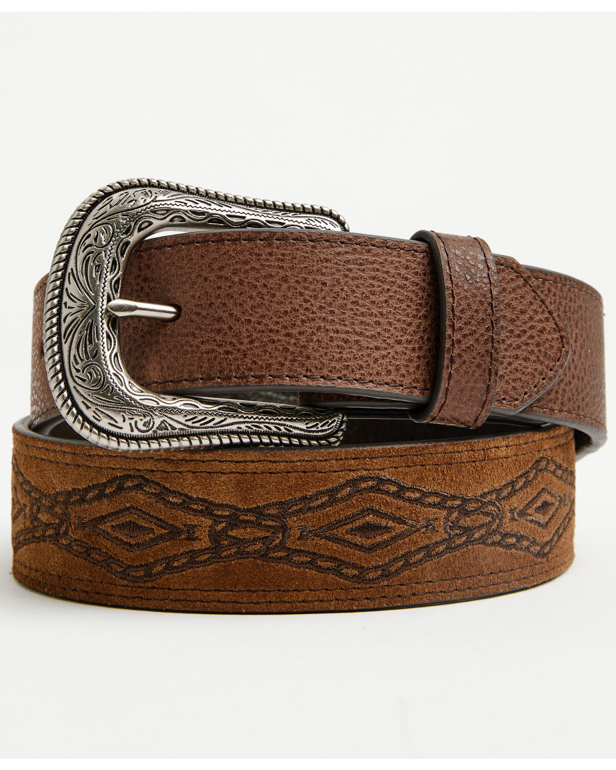 Image #1 - Cody James Men's Guthri Southwestern Print Belt, Chocolate, hi-res