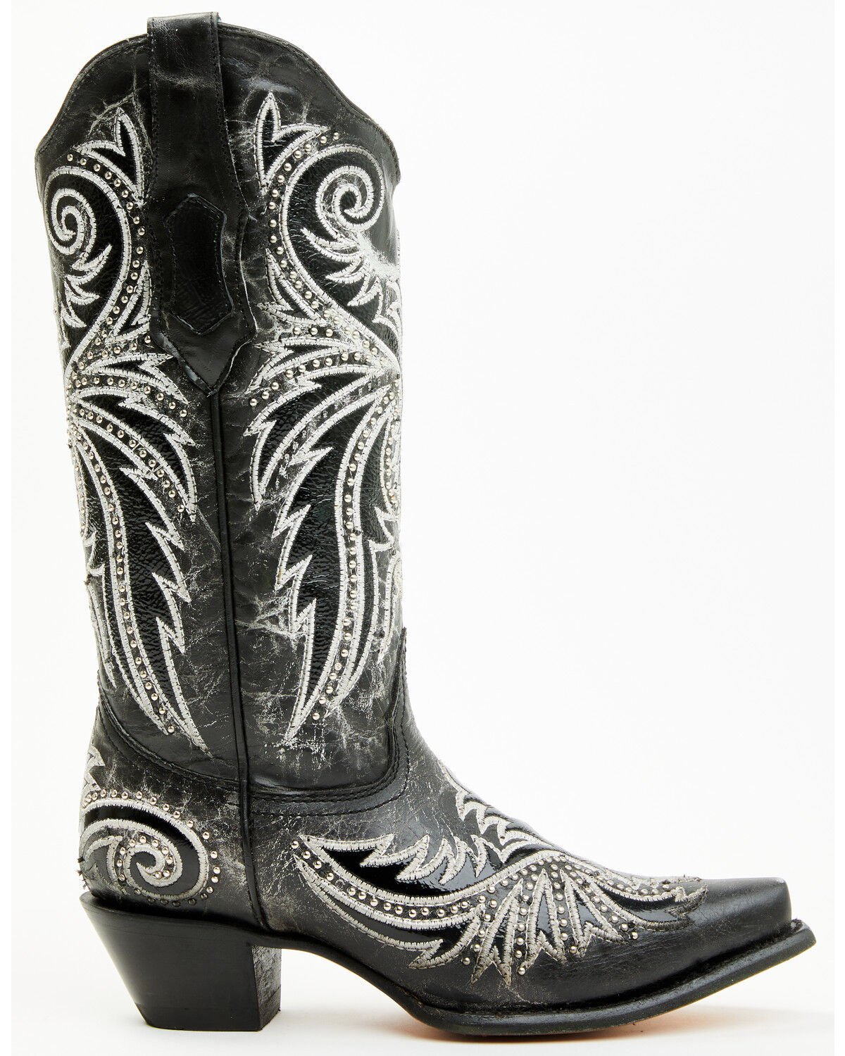Image #2 - Corral Women's Studded Western Boots - Snip Toe, Black, hi-res