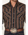Image #3 - Ely Walker Men's Striped Long Sleeve Pearl Snap Western Shirt - Tall, Black, hi-res