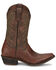 Image #2 - Nocona Women's Carlita Snake Print Western Boots - Snip Toe, Cognac, hi-res