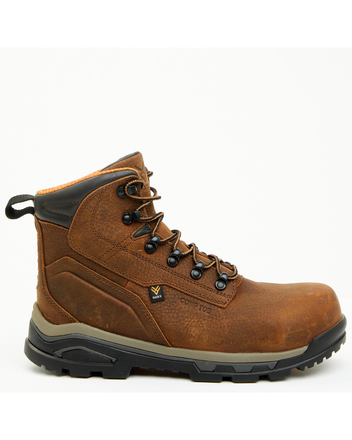 Image #2 - Hawx Men's Enforcer Pro Work Boots - Composite Toe, Brown, hi-res
