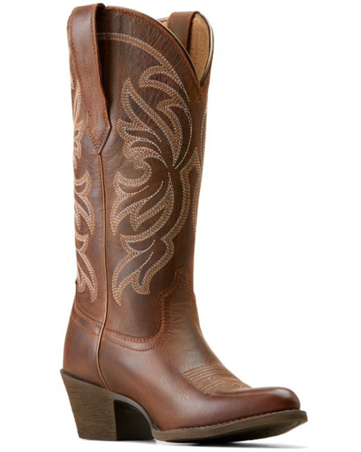 Ariat Women's Heritage Stretchfit Western Boots - Round Toe, Brown, hi-res