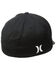 Image #2 - Hurley Men's Black Corporate Logo Solid Back Flex Fit Ball Cap , Black, hi-res