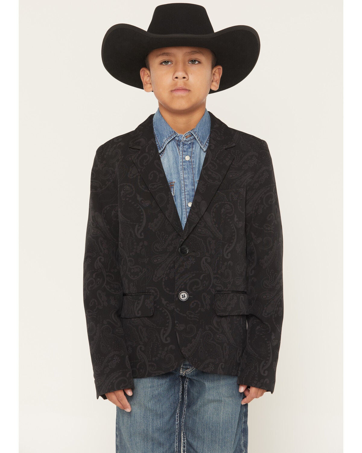 Rock & Roll Denim Boys' Sportcoat, Black, hi-res