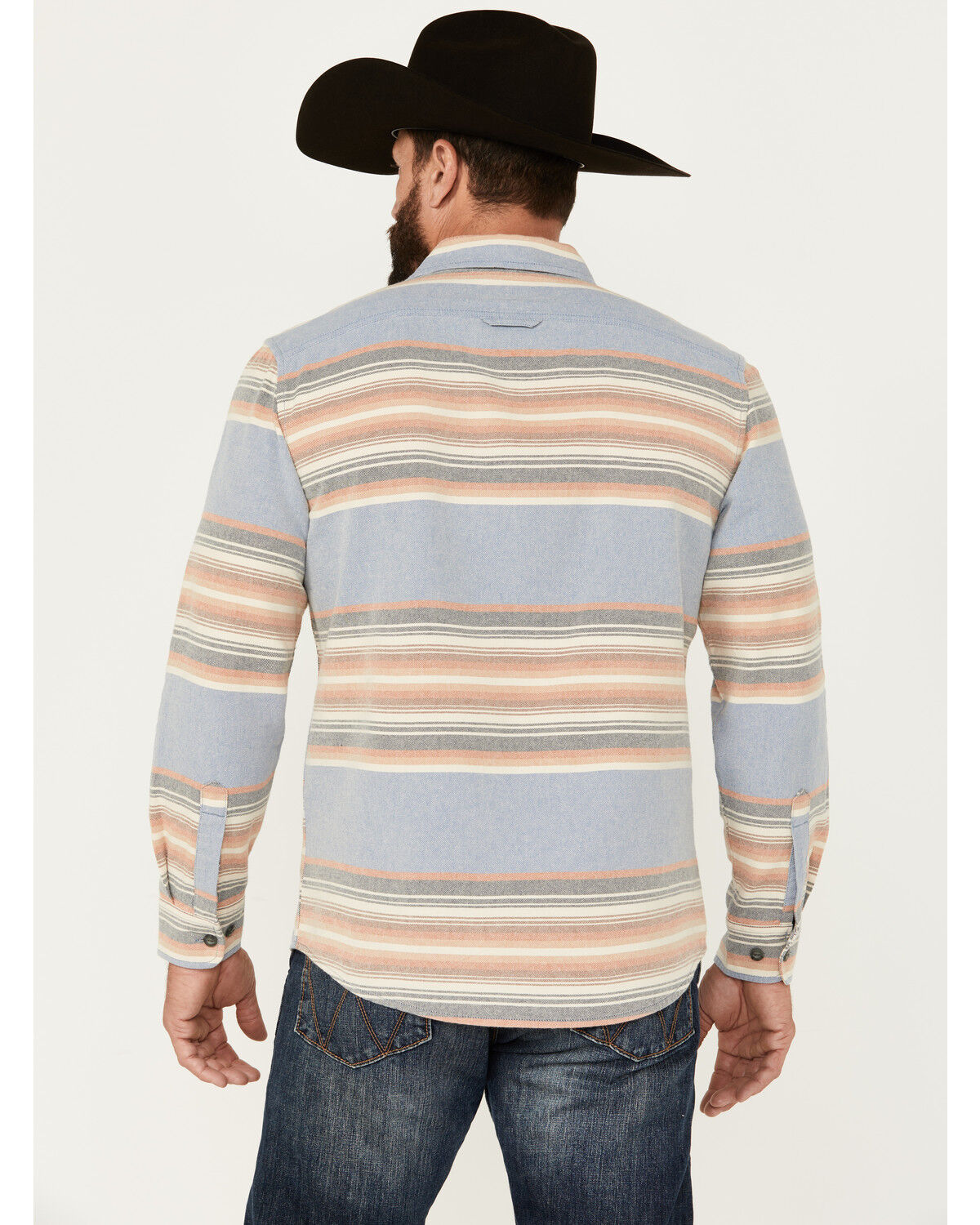 Image #4 - Pendleton Men's Beach Shack Plaid Print Long Sleeve Button-Down Western Shirt, Indigo, hi-res