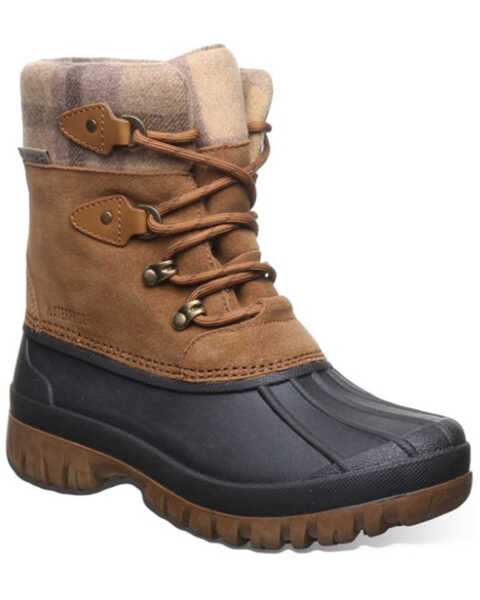 Bearpaw Women's Tessie Waterproof Boots - Round Toe , Brown, hi-res