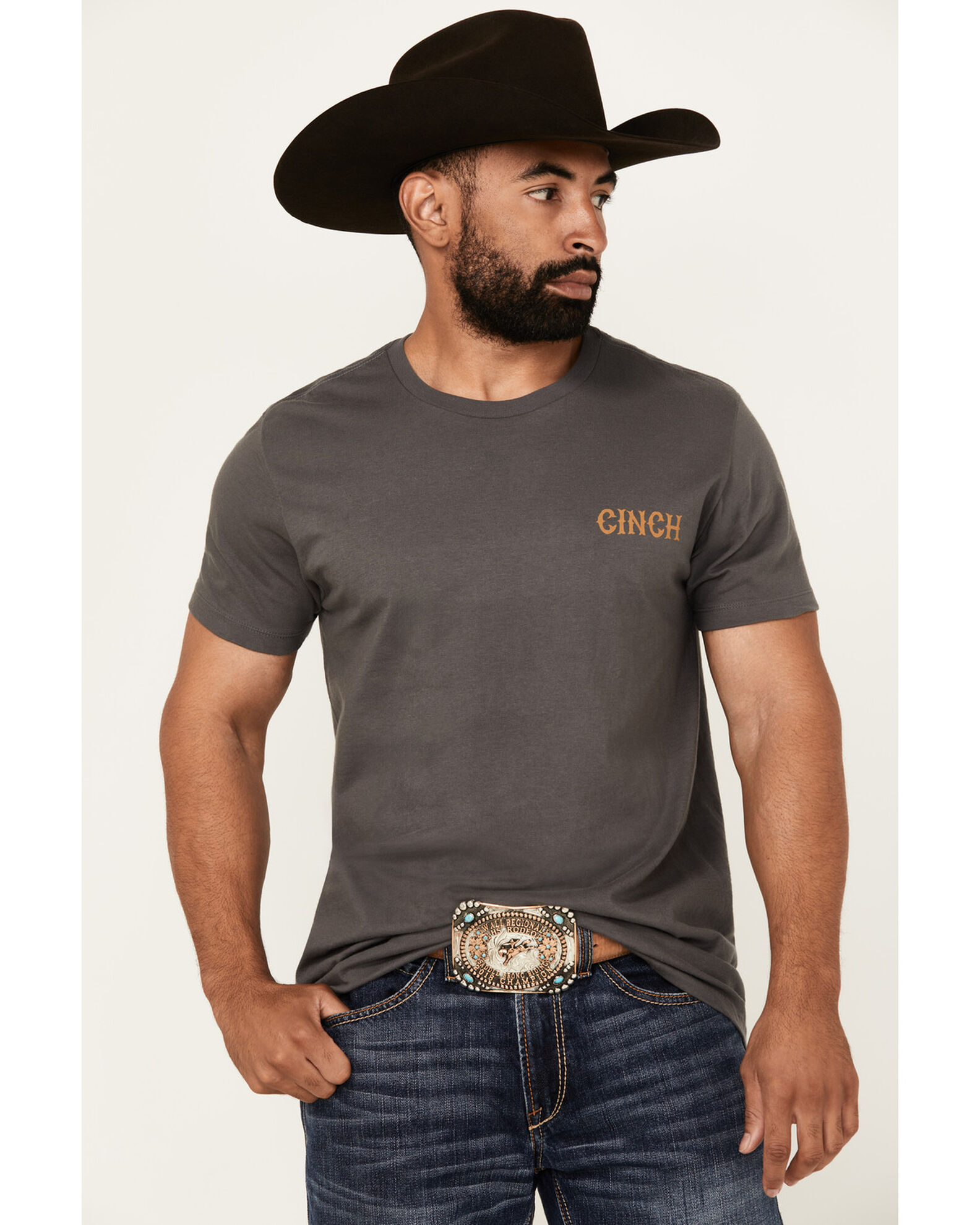 Cinch Men s Boot Barn Exclusive Salon Bronco Short Sleeve Graphic T Shirt Country Outfitter