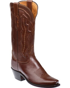 Lucchese Handmade Grace Ranch Hand Western Boots - Square Toe  , Tan, hi-res