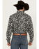 Image #4 - Cowboy Hardware Men's Paisley Print Long Sleeve Snap Western Shirt, Black, hi-res
