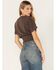 Image #4 - Cleo + Wolf Women's Wild At Heart Smocked Graphic Tee, Chocolate, hi-res
