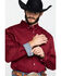 Cody James Core Men's Solid Maroon Twill Long Sleeve Western Shirt , Maroon, hi-res