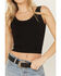 Image #3 - Fornia Women's Lace Trim Brami, Black, hi-res