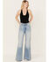 Image #1 - Wrangler Women's Honolua Wanderer 622 High Rise Flare Jeans, Blue, hi-res