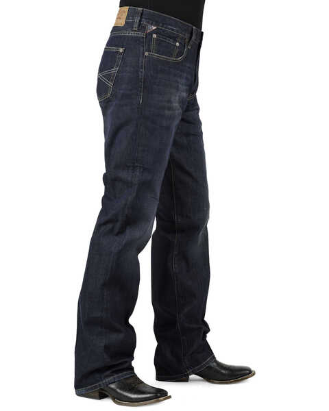 Image #2 - Stetson Men's 1312 Relaxed Fit Bootcut Jeans with Flag Detail - Big & Tall, Denim, hi-res