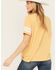 Image #4 - Blended Women's Country Ringer Short Sleeve Graphic Tee, Mustard, hi-res