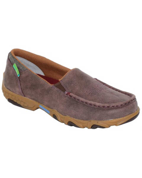 Image #1 - Twisted X Women's Slip-On Driving Moccasin - Moc Toe, Purple, hi-res