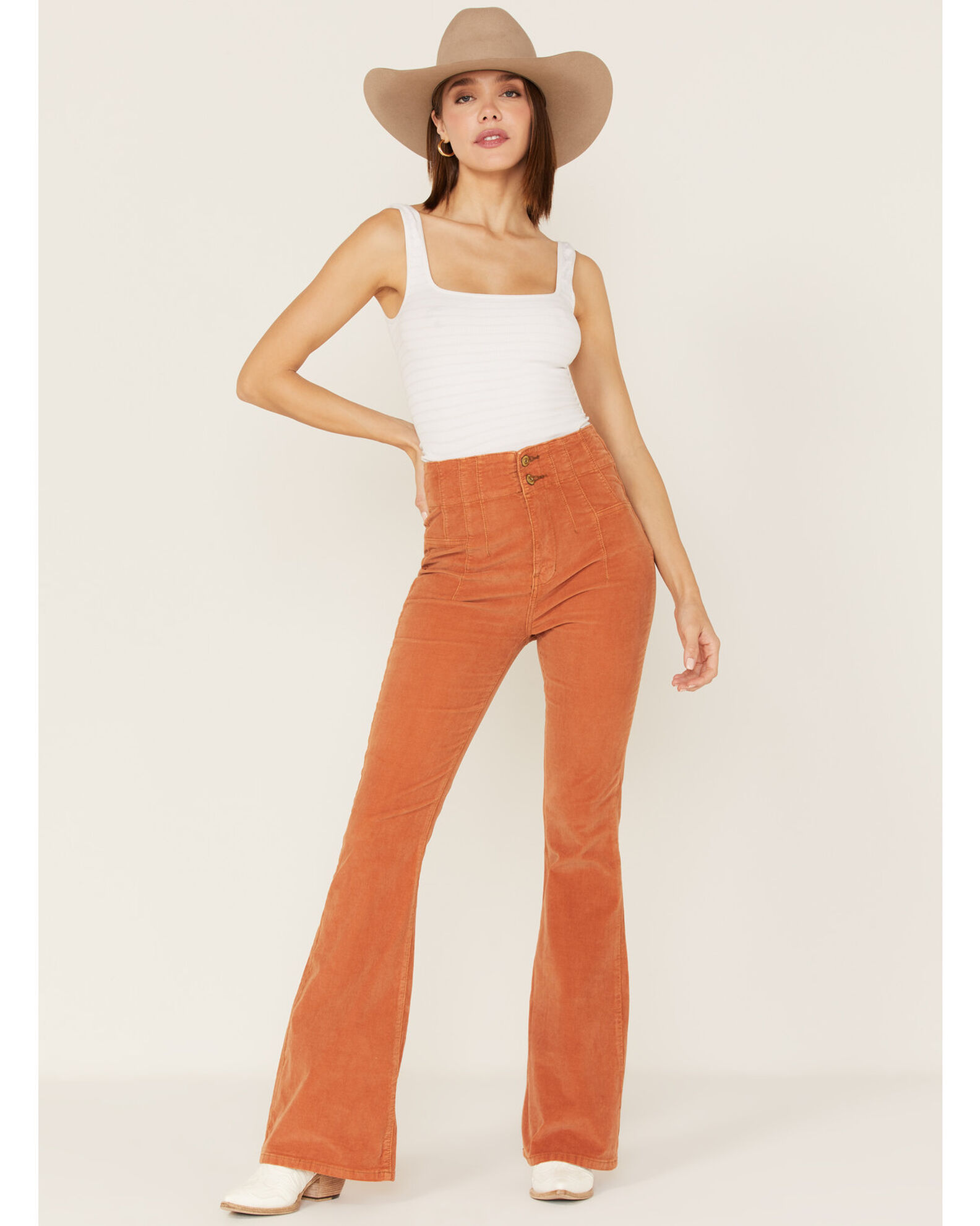 Free People Women's Jayde Cord Flare Jeans - Country Outfitter
