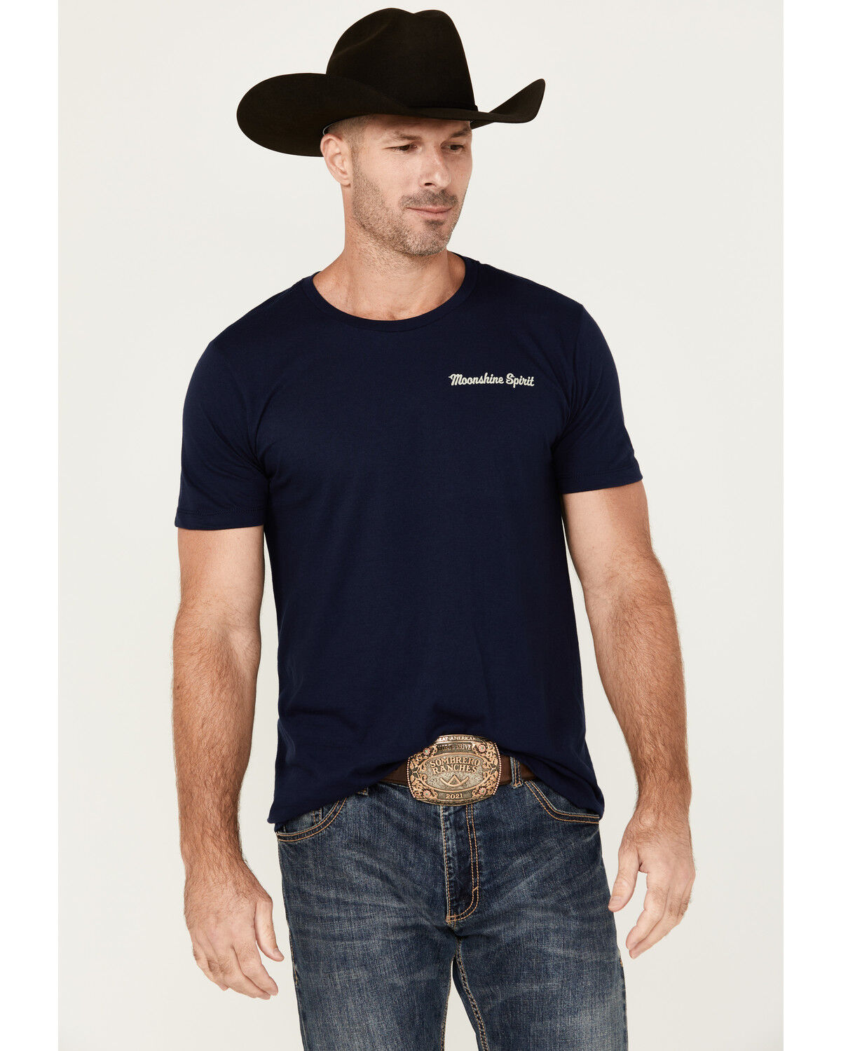 Image #2 - Moonshine Spirit Men's Oak Barrel Short Sleeve Graphic T-Shirt, Navy, hi-res
