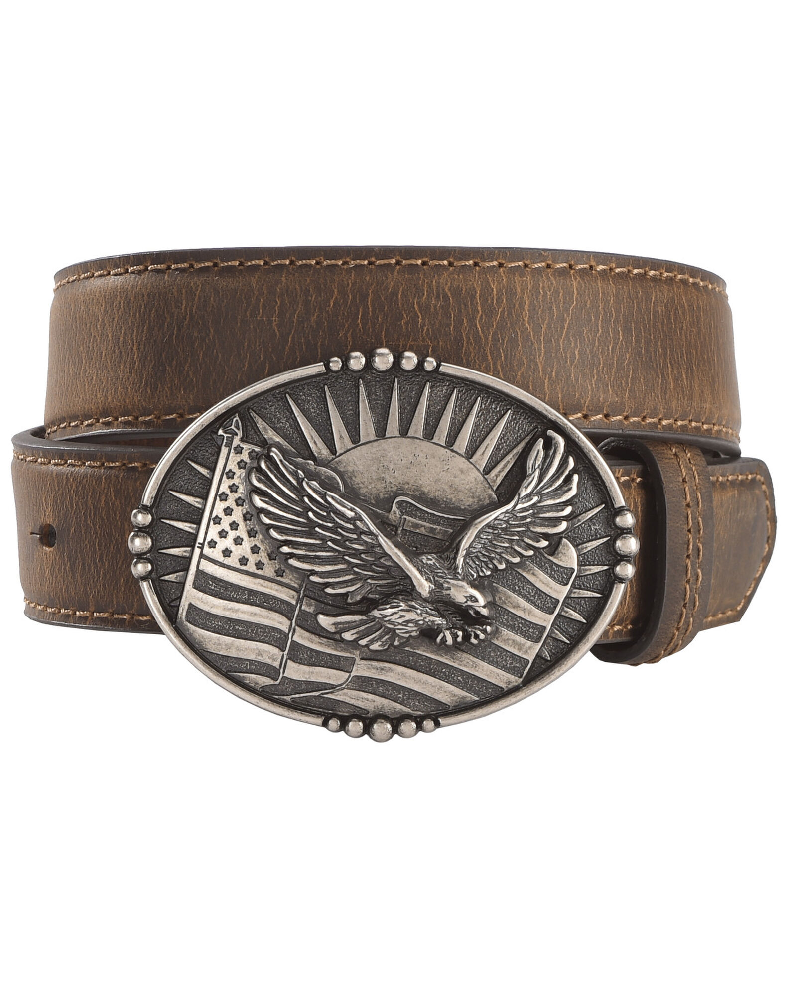 Cody James Men's Two-Tone Mexican Eagle Buckle Belt