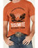 National Park Foundation Men's Rust Yosemite Graphic Short Sleeve T-Shirt , Rust Copper, hi-res